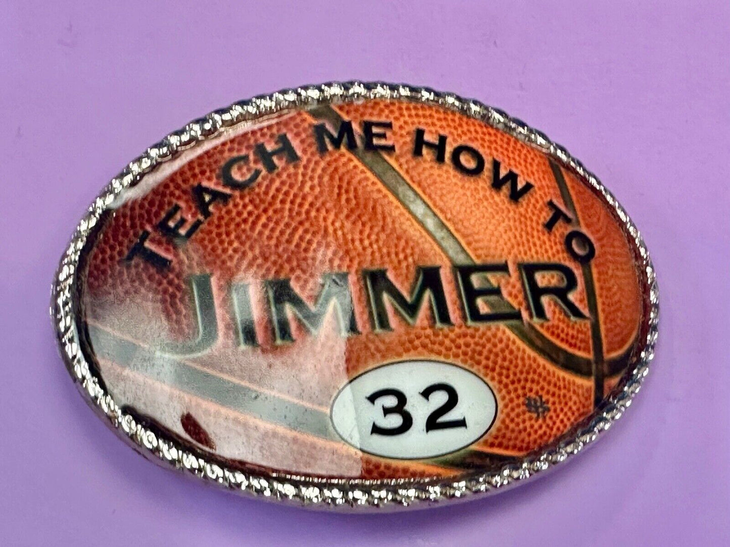 Teach Me How To Jimmer Number 32 BYU Custom Artisan Basketball Sport Belt Buckle