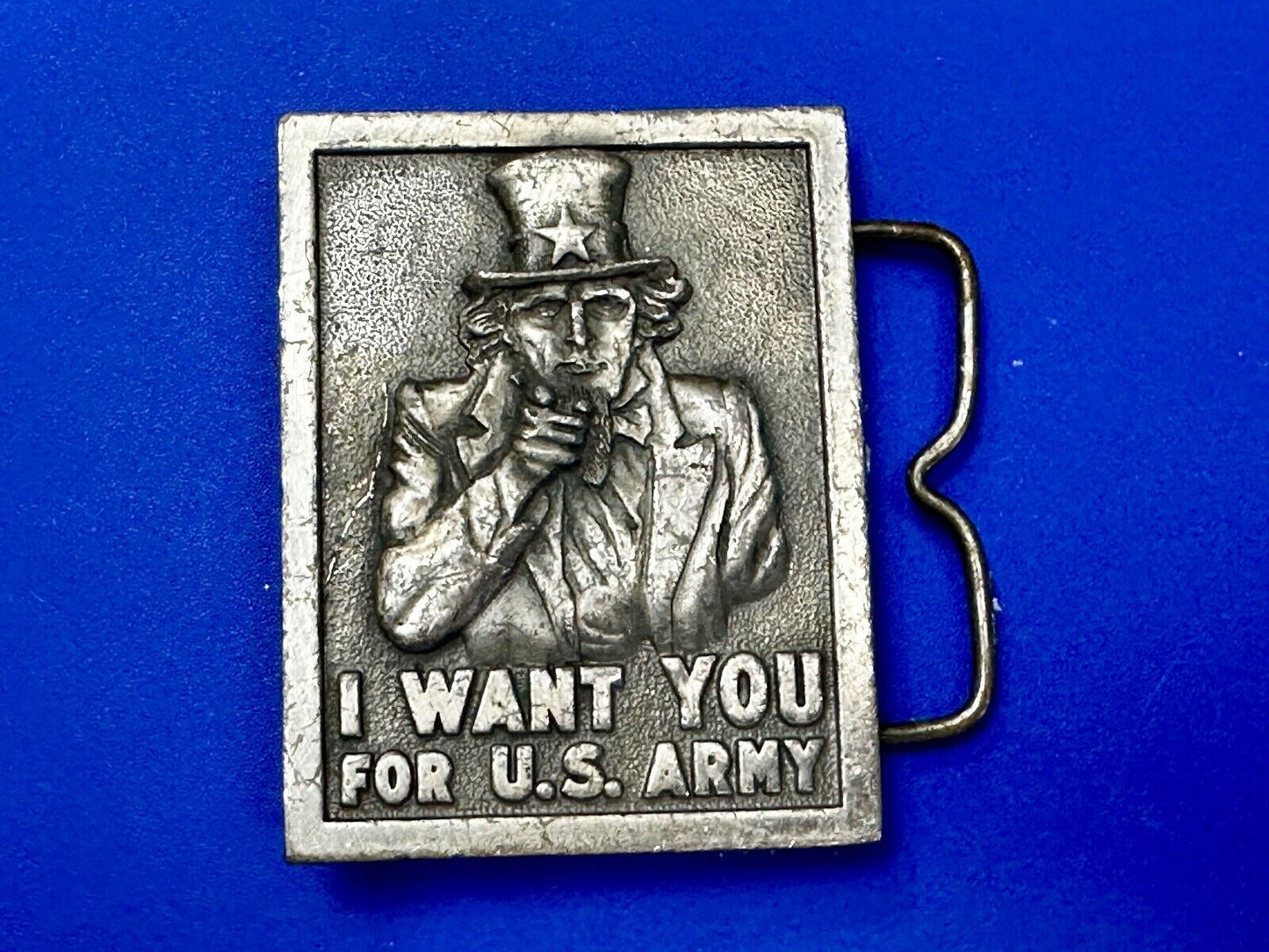 Uncle Sam Poster -I Want You for US Army Belt Buckle 1976 Bergamot Belt Buckle