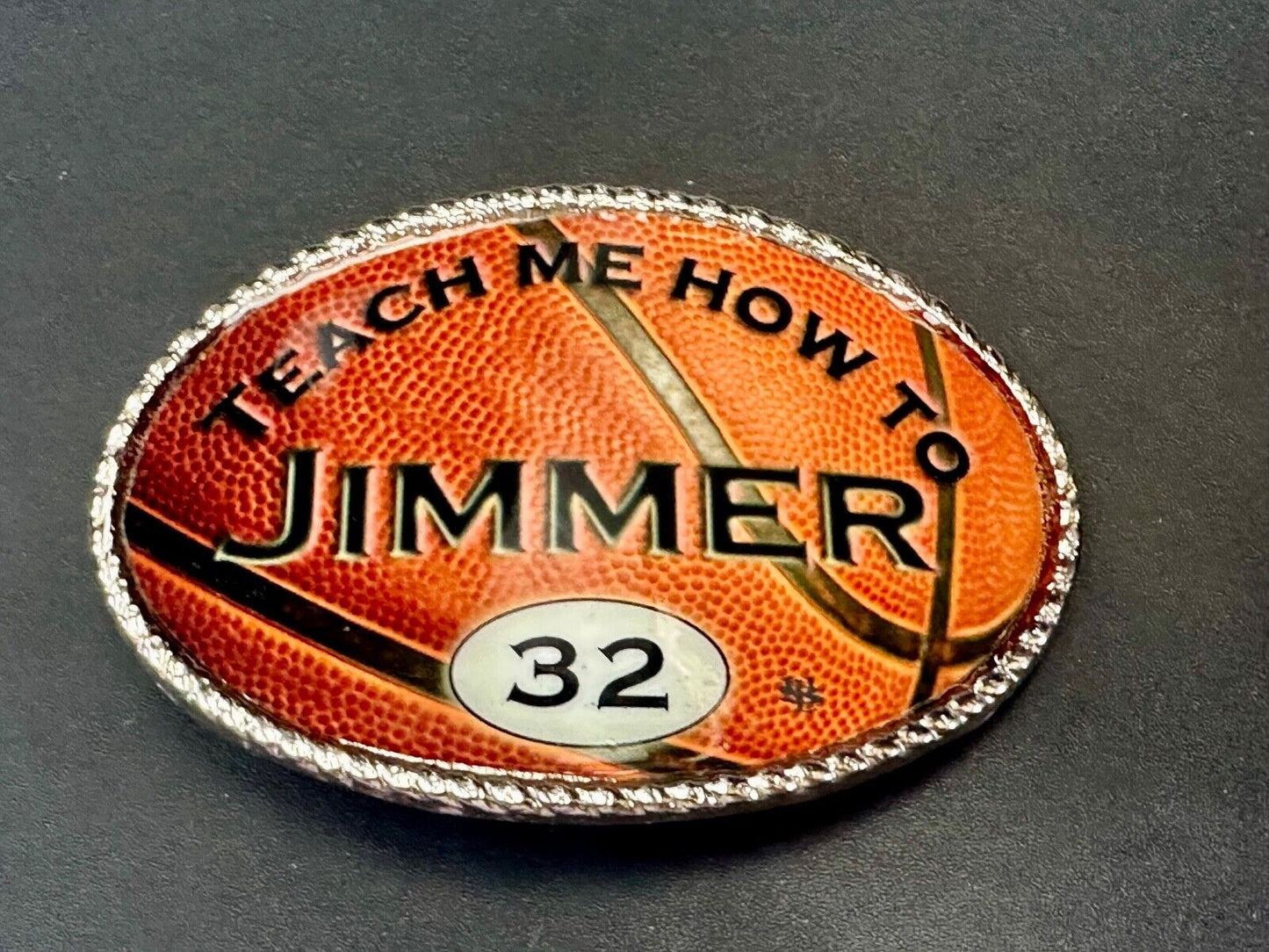Teach Me How To Jimmer Number 32 BYU Custom Artisan Basketball Sport Belt Buckle