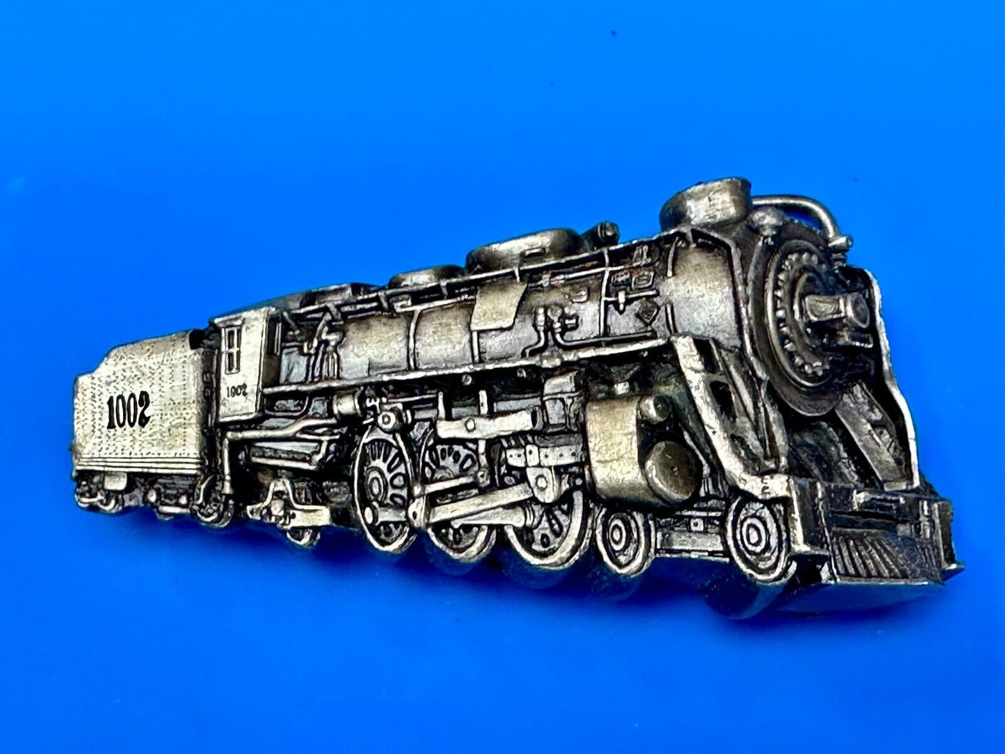 Train Steam Locomotive Vintage 1978 Cutout RR Bergamot Belt Buckle #1002