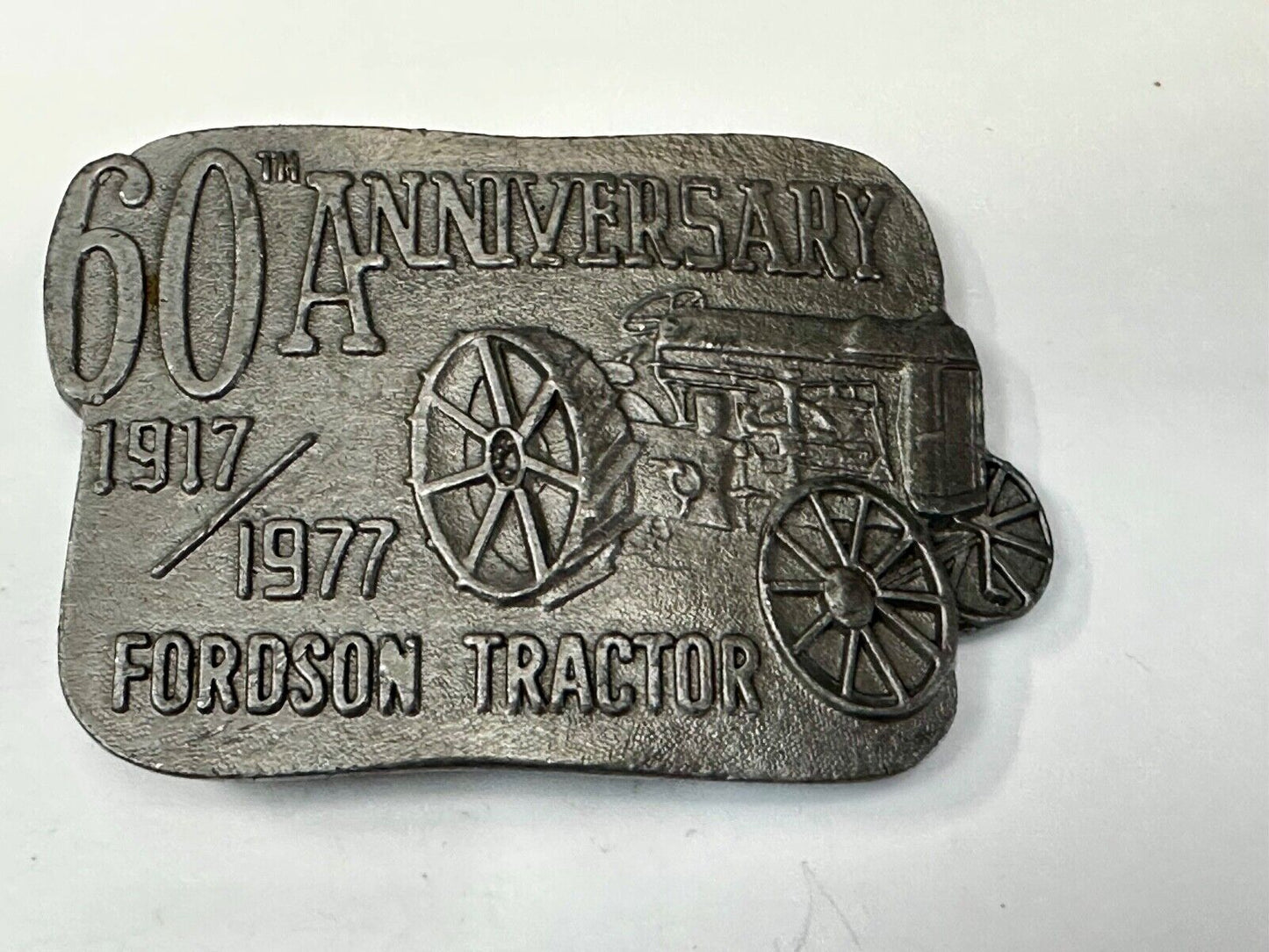 1977 Fordson Tractor - 60th Anniversary Vintage Farming Collectable Belt Buckle