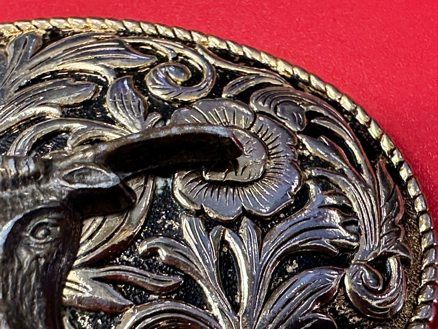 The Longhorn cow steer - cowboys cowgirls western Vintage belt buckle to restore