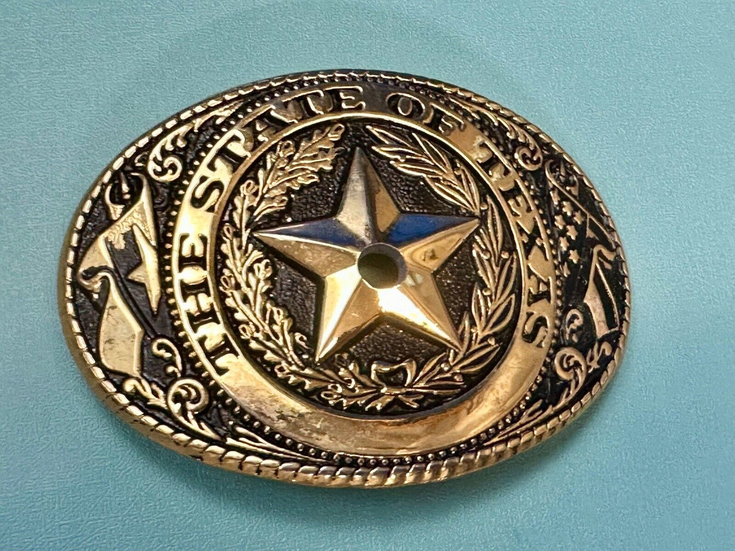 Texas - Lone Star Flags Seal - belt buckle READY for your centerpiece