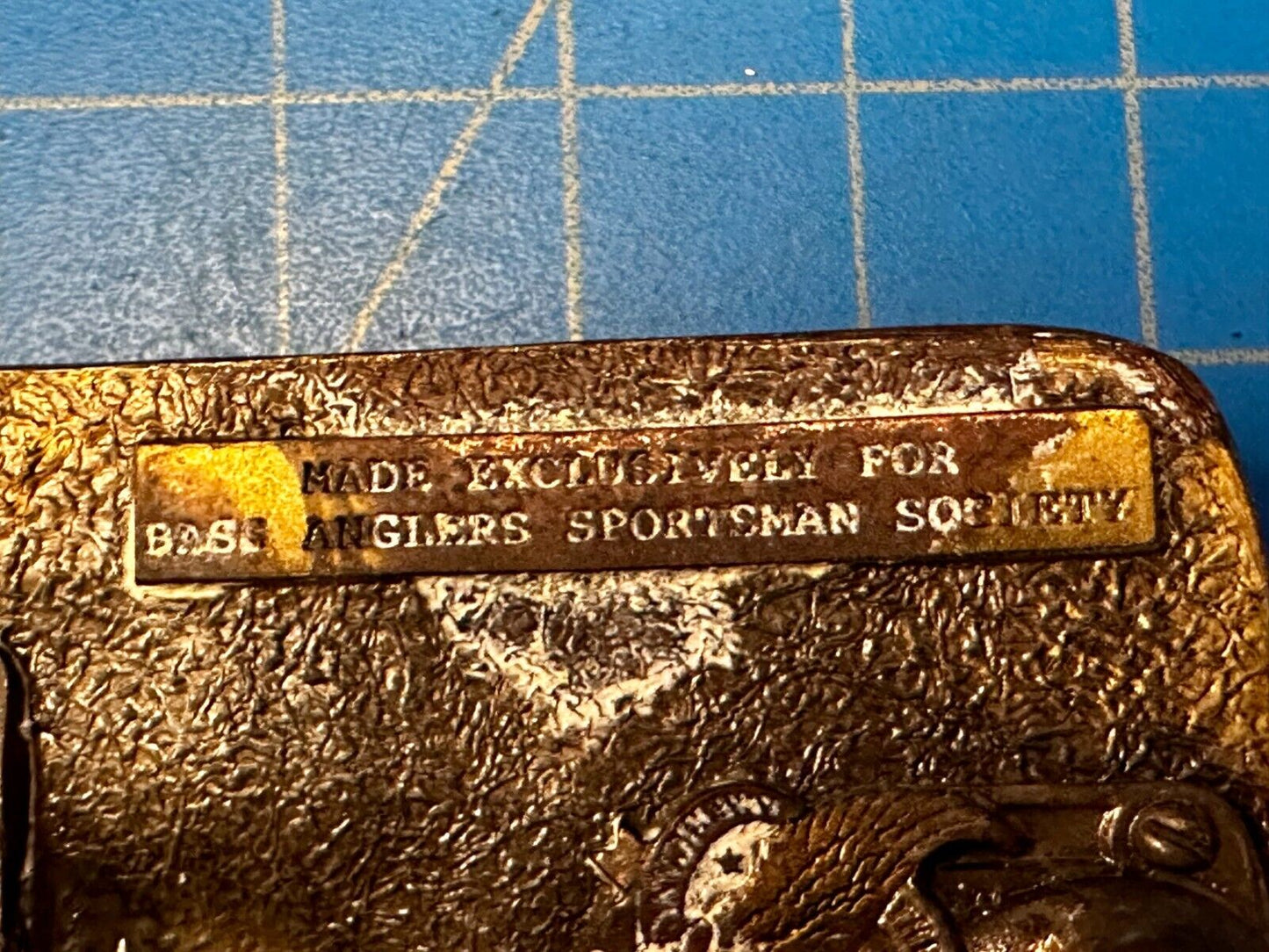 1988 Bass Anglers Sportsman Society Club Great American Belt Buckle