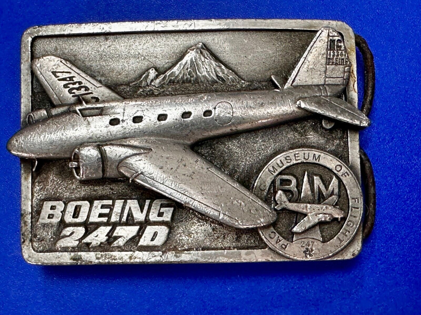 The Boeing 247D High Speed Aircraft Vintage 1986 Belt Buckle by Siskiyou