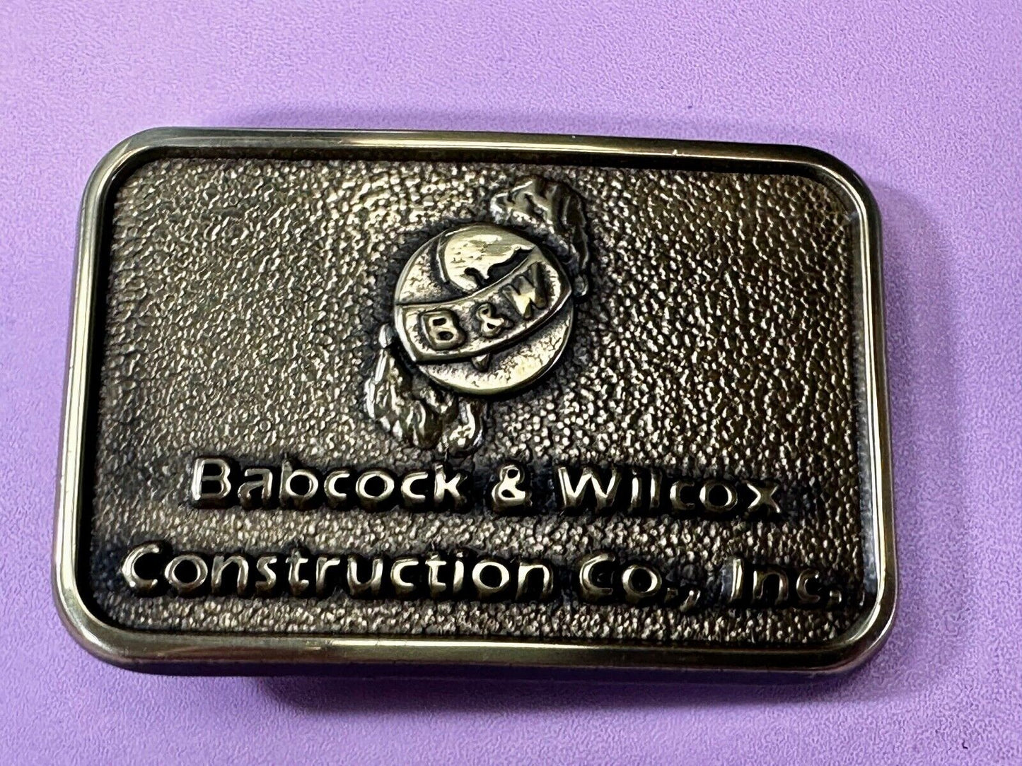 Babcock & Wilcox B&W Construction Co Commemorative NOS Belt Buckle by Jadco