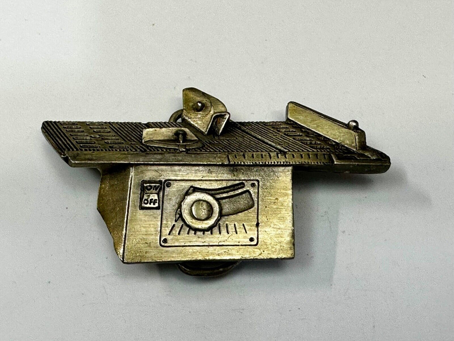 Table Saw Woodworking Unique VTG 1982 Belt Buckle by Bergamot Brass Works