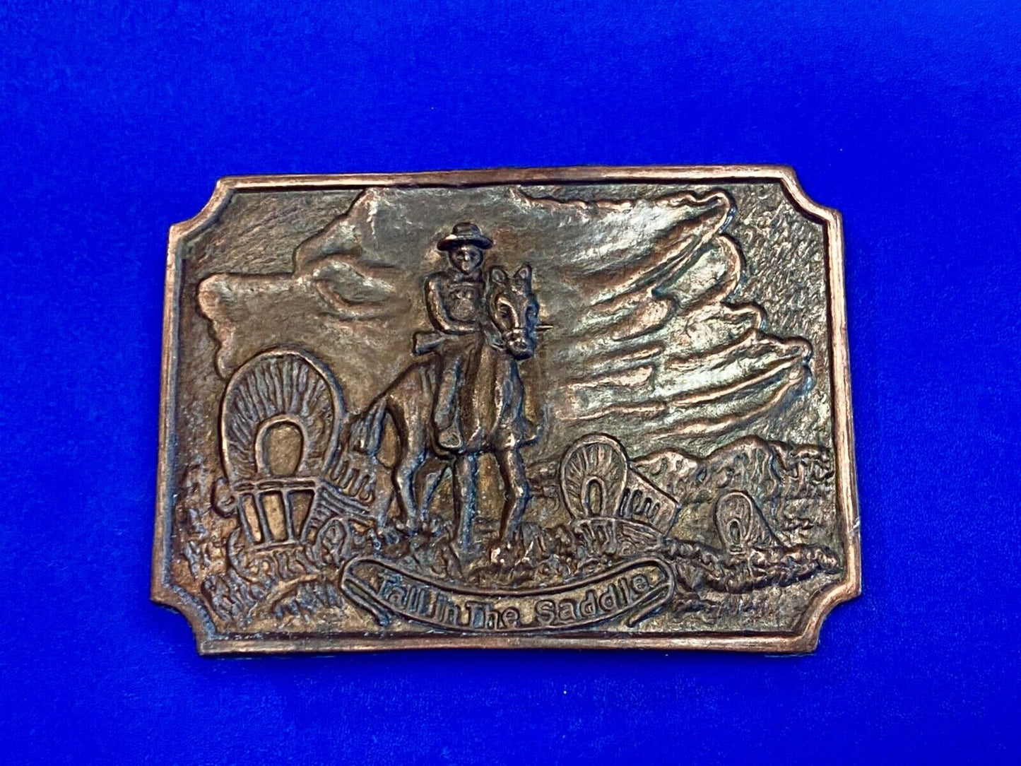 Tall in the Saddle - Western Horse and Cowboy way of life! belt buckle