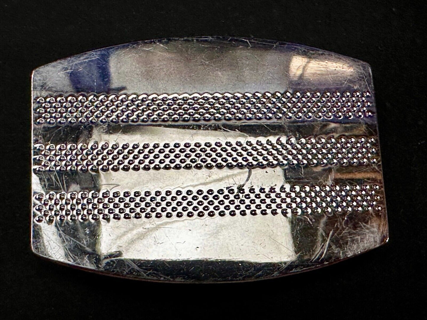 Adidas Golf Stripe Silver Color Trophy Dress Style Reflective Belt Buckle
