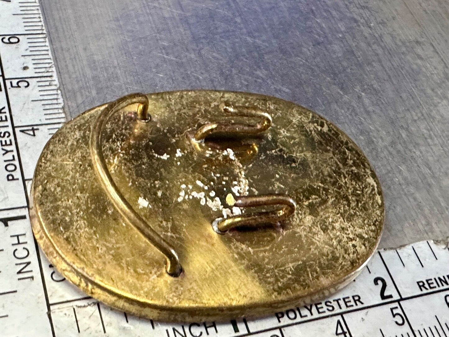 Artisan Stone and Solid Brass Art Belt Buckle