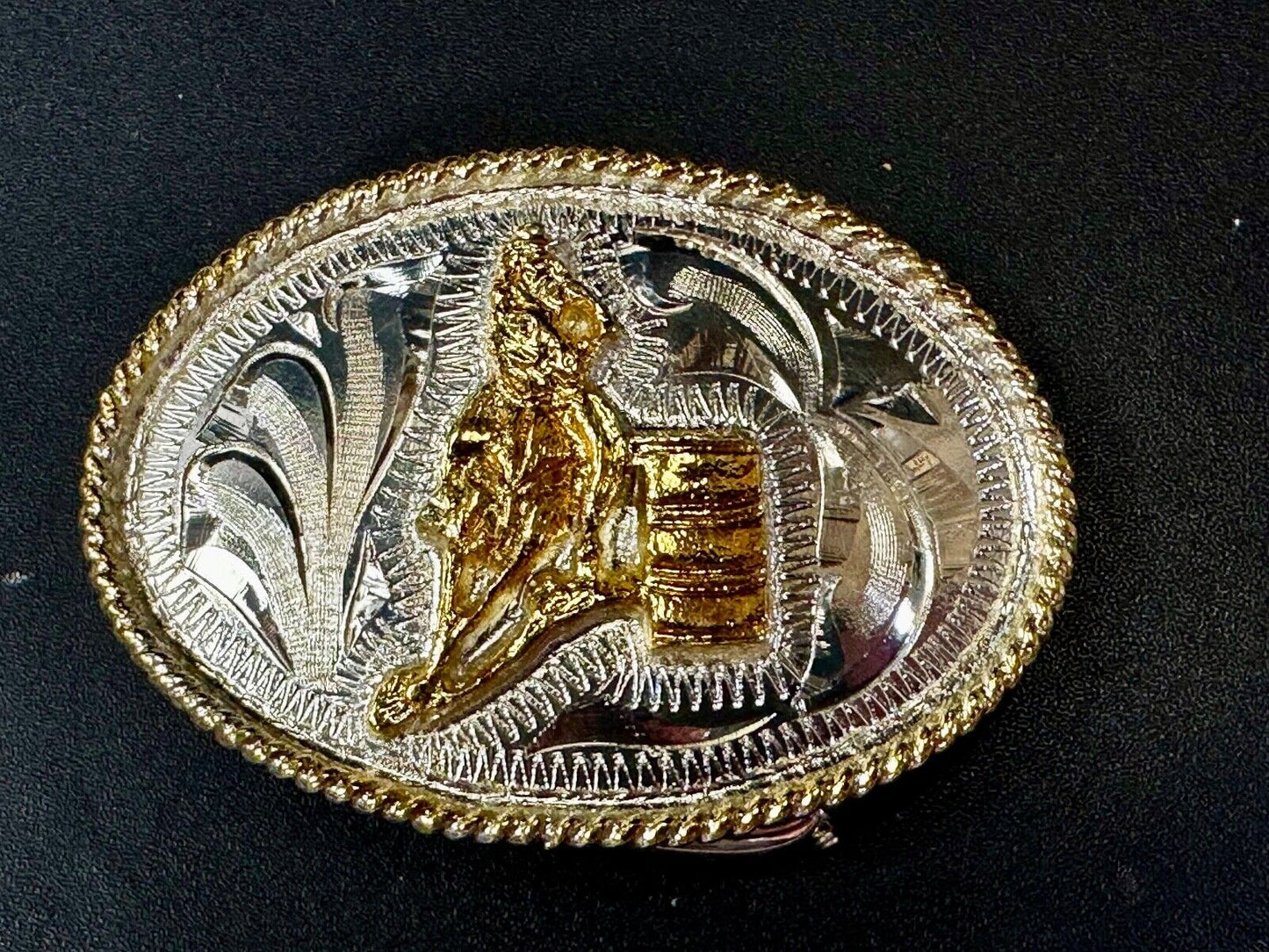 Barrel Riding - Rodeo Cowgirls KidsBelt Buckle by The Classic Buckle Collection