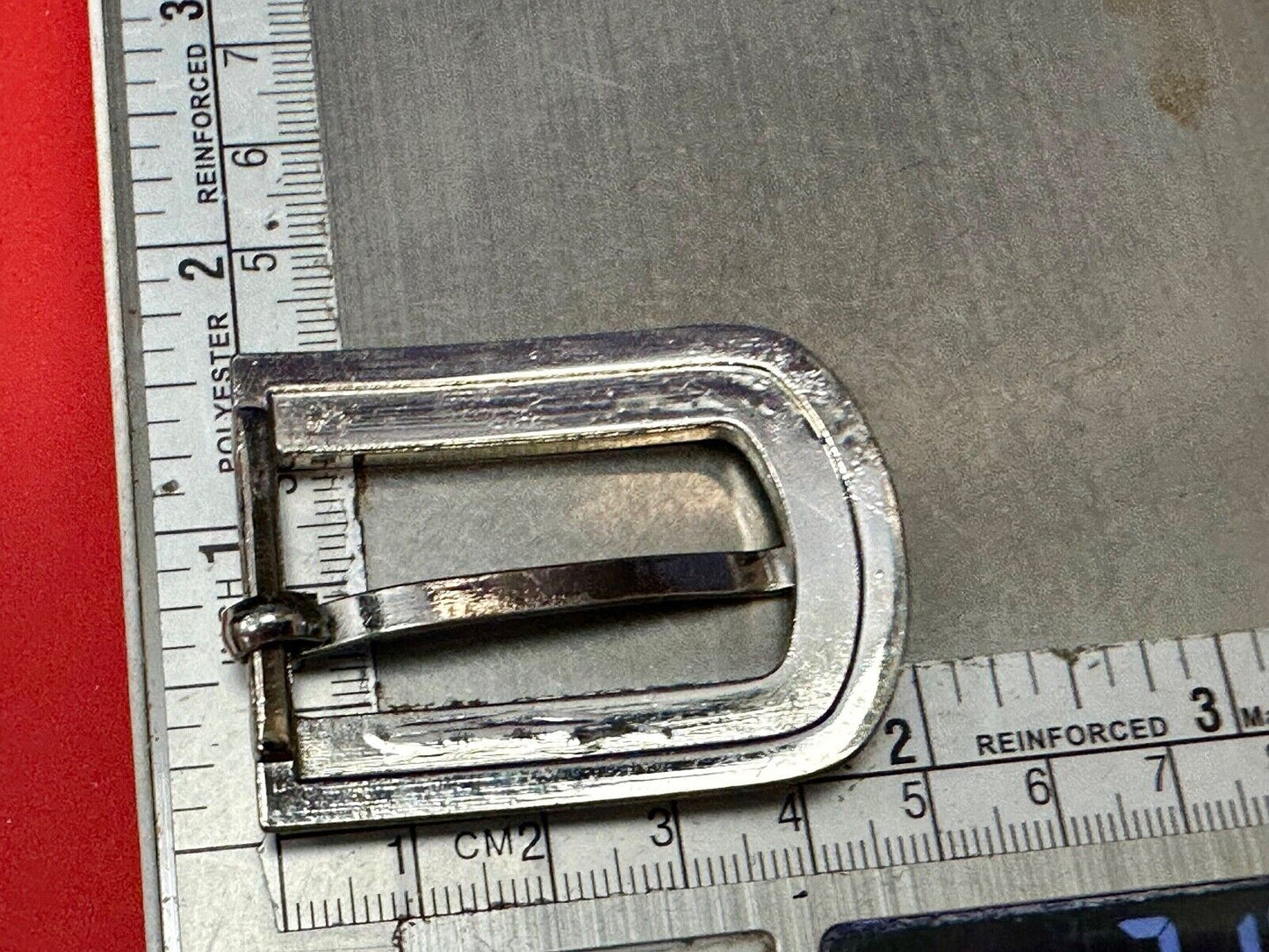 2" wide silver tone Rhinestone accented replacement belt buckle
