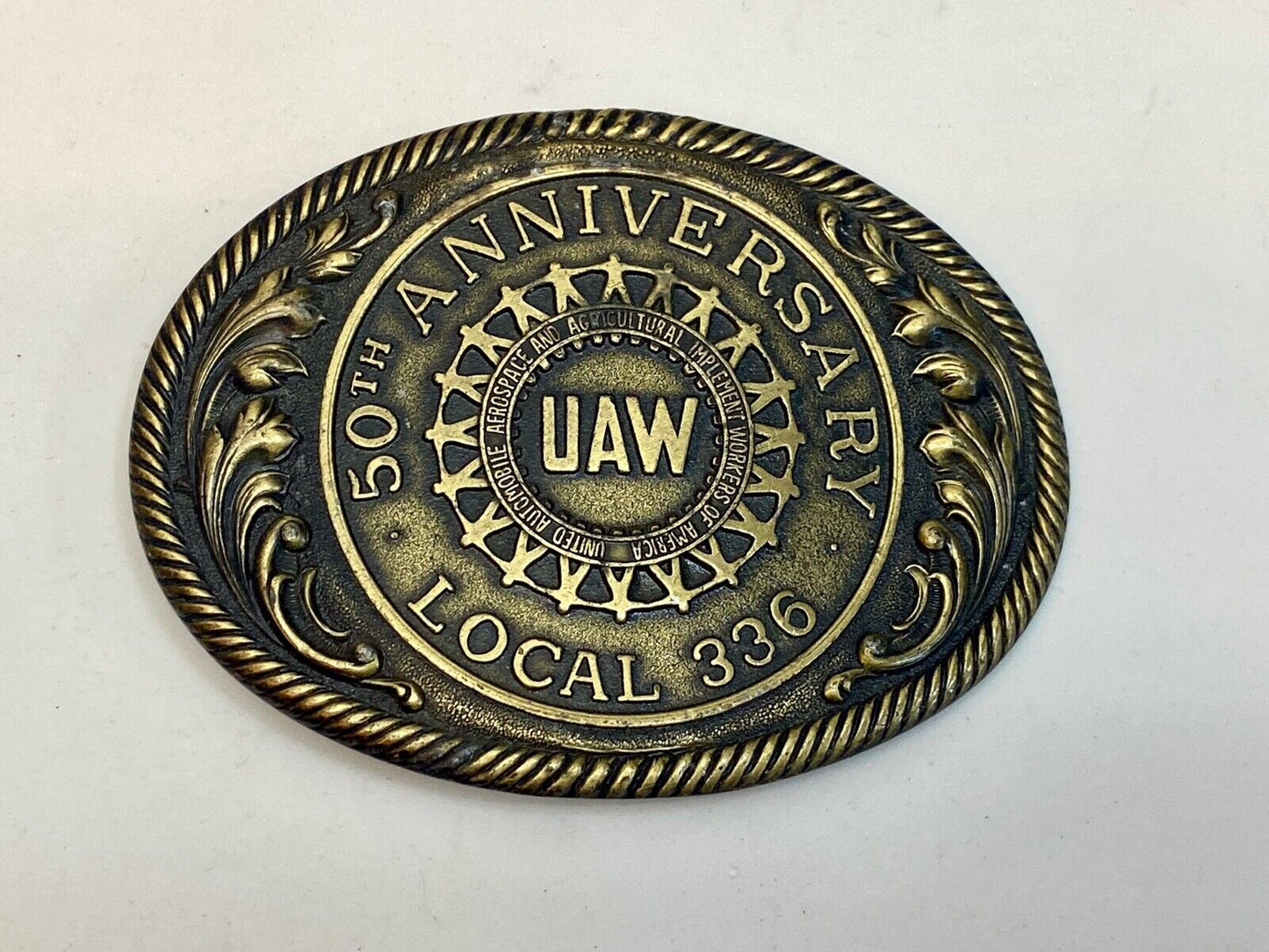 Uaw Local 336 50Th Anniversary United Auto Workers Union Ibelt Buckle
