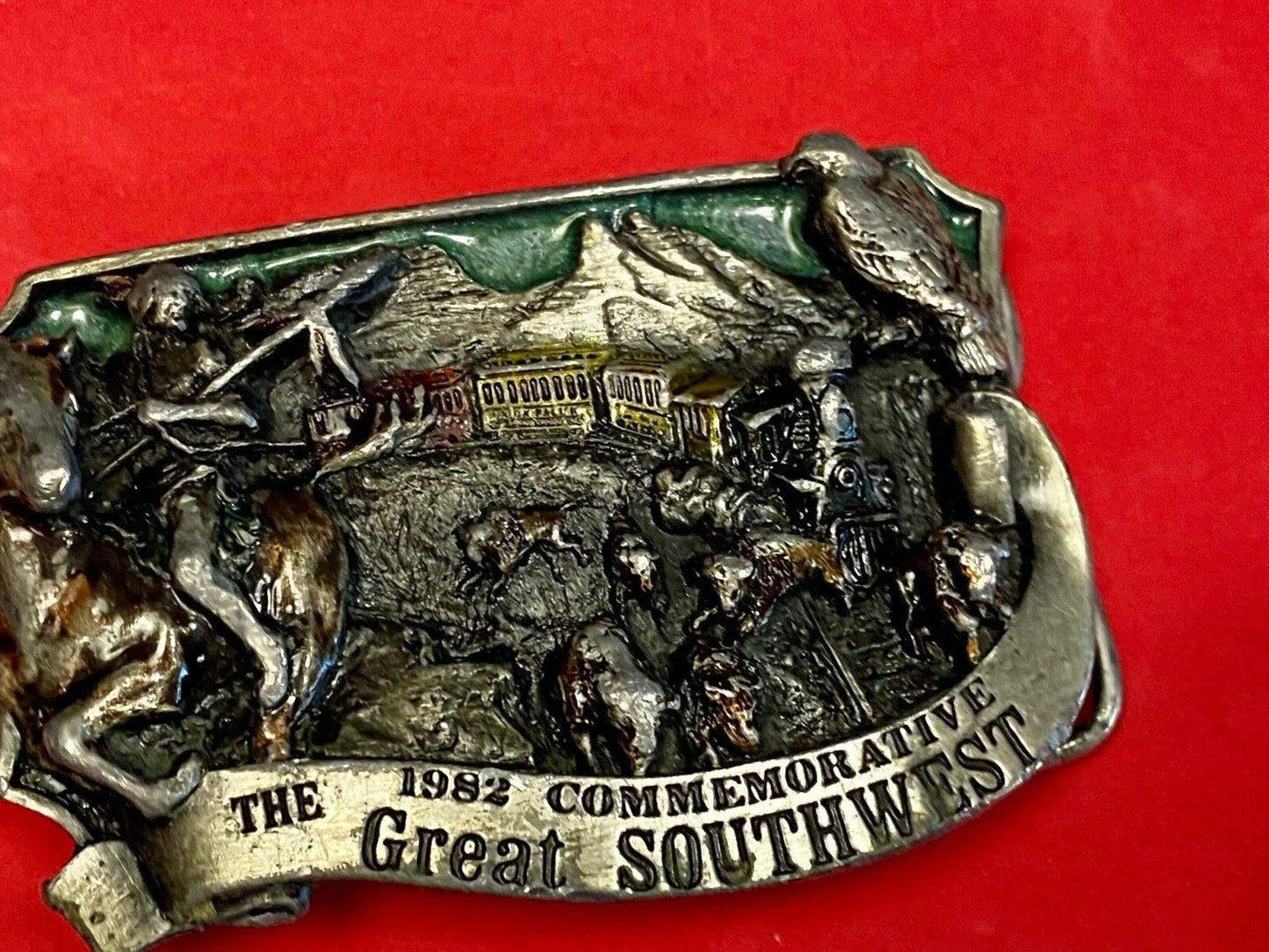 The Great Southwest 1982 Limited Ed. Commemorative Vintage Belt Buckle