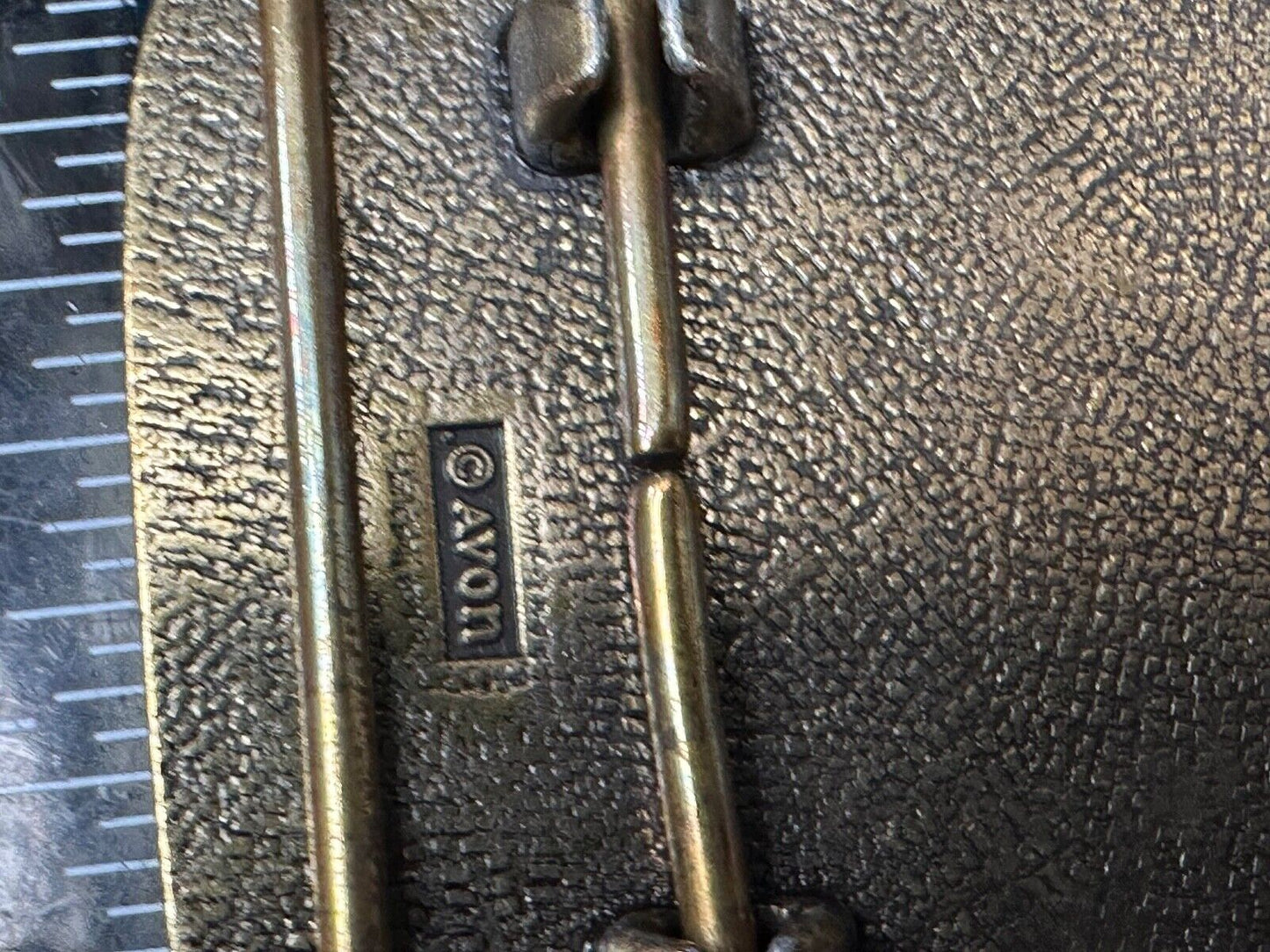Bi-Plane Pilots Airplane brass tone Belt Buckle by Avon