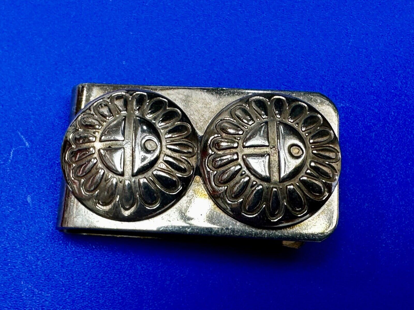 Aztec Symbol Mexican Silver Tone Money Clip - unknown to me!