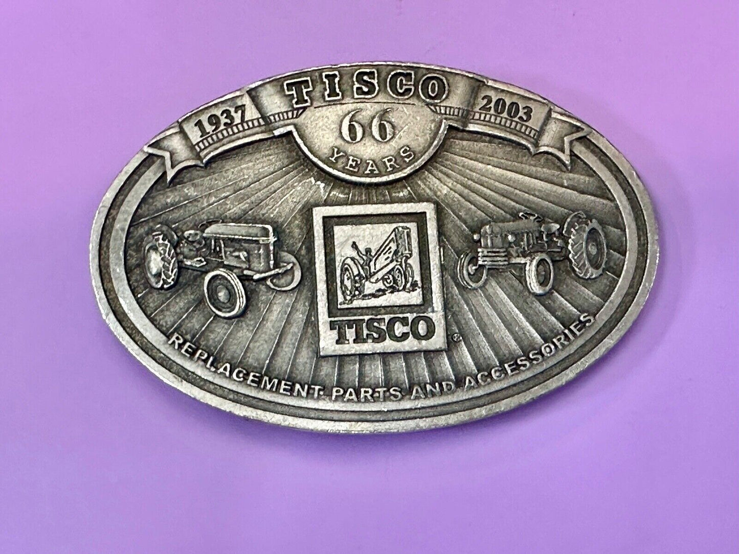 Tisco Farm Tractor Replacement Parts and Accessories vintage 2003 belt buckle