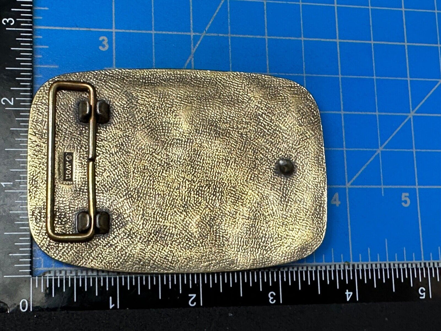 Bi-Plane Pilots Airplane brass tone Belt Buckle by Avon