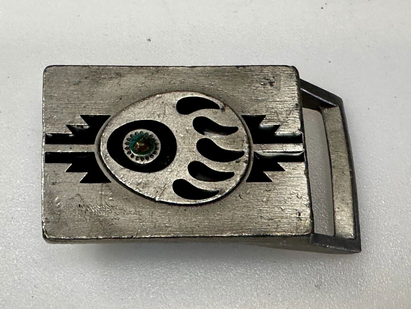 Bear Paw Native American Indian Vtg 1998 Southwestern Small Siskiyou Belt Buckle