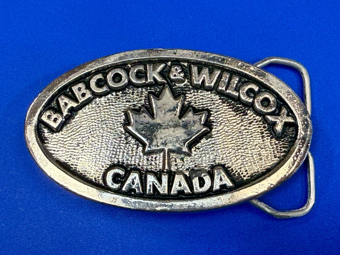 BABCOCK & WILCOX CANADA Clean Energy Com. Silver Tone Commemorative Belt Buckle