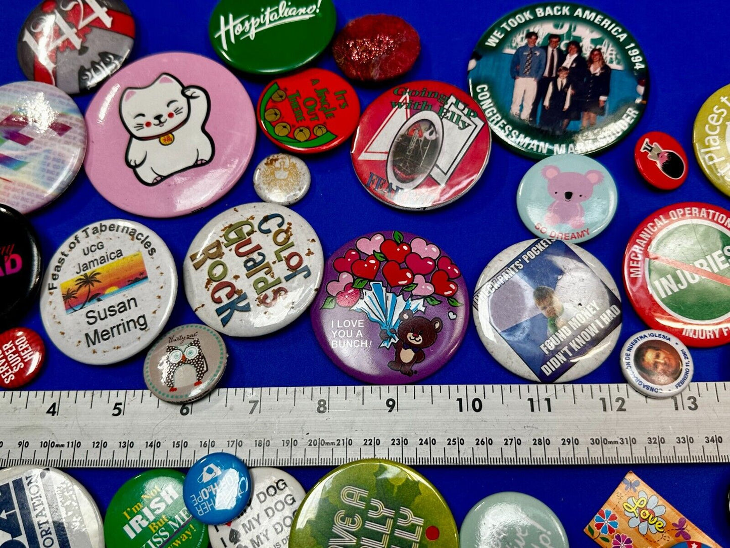 Around 40 Button's Pin's - Advertising Promo Pinbacks Grab Bag Resale Gifts!