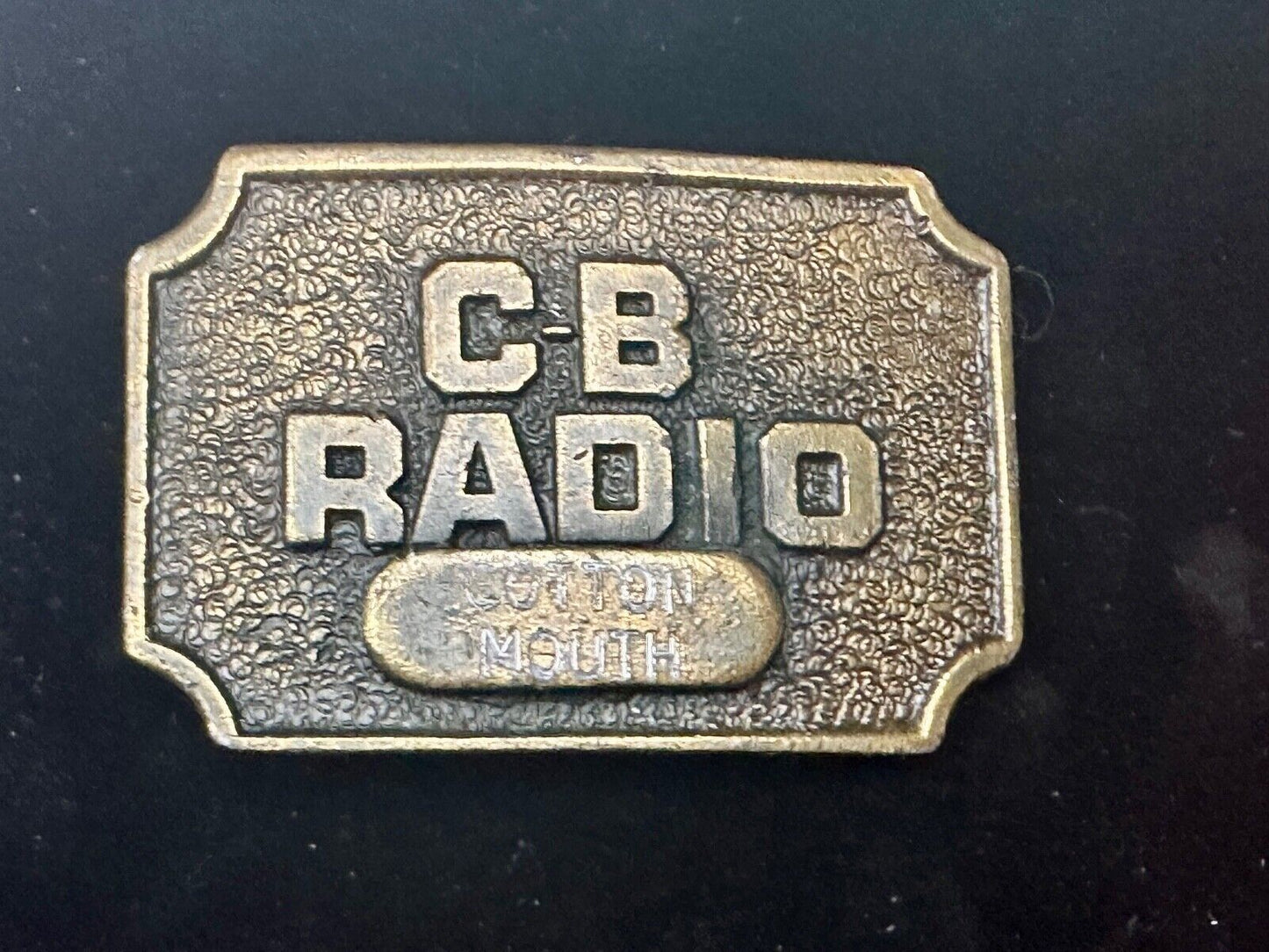 Vintage CB Radio Semi Big rig drivers Tiffany Studio belt buckle - engraved