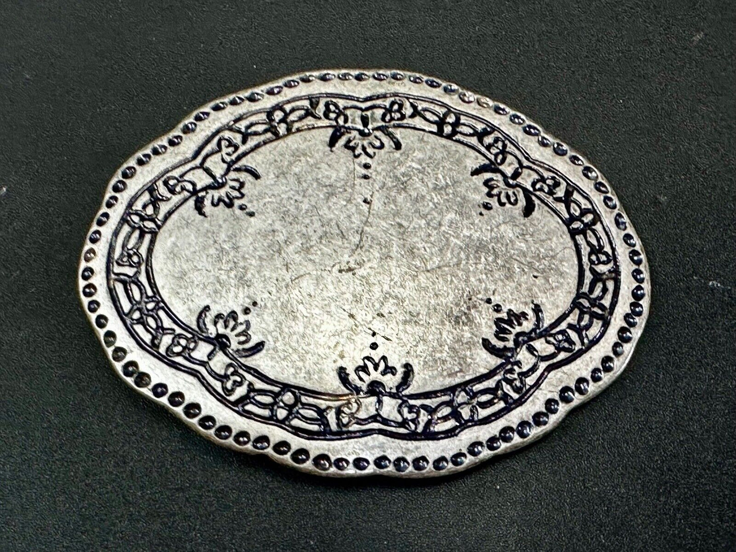 Badichi Replacement Silver Color Western Oval Belt Buckle