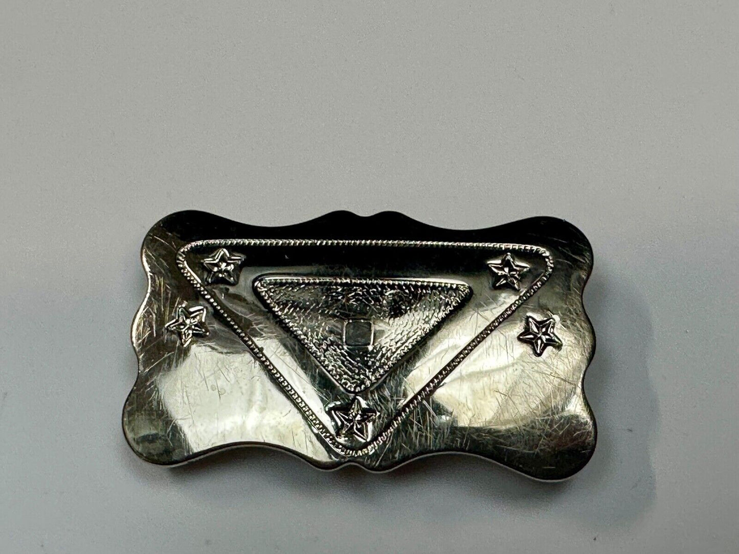 Vintage Chambers ornate engraved project craft belt buckle - no centerpiece