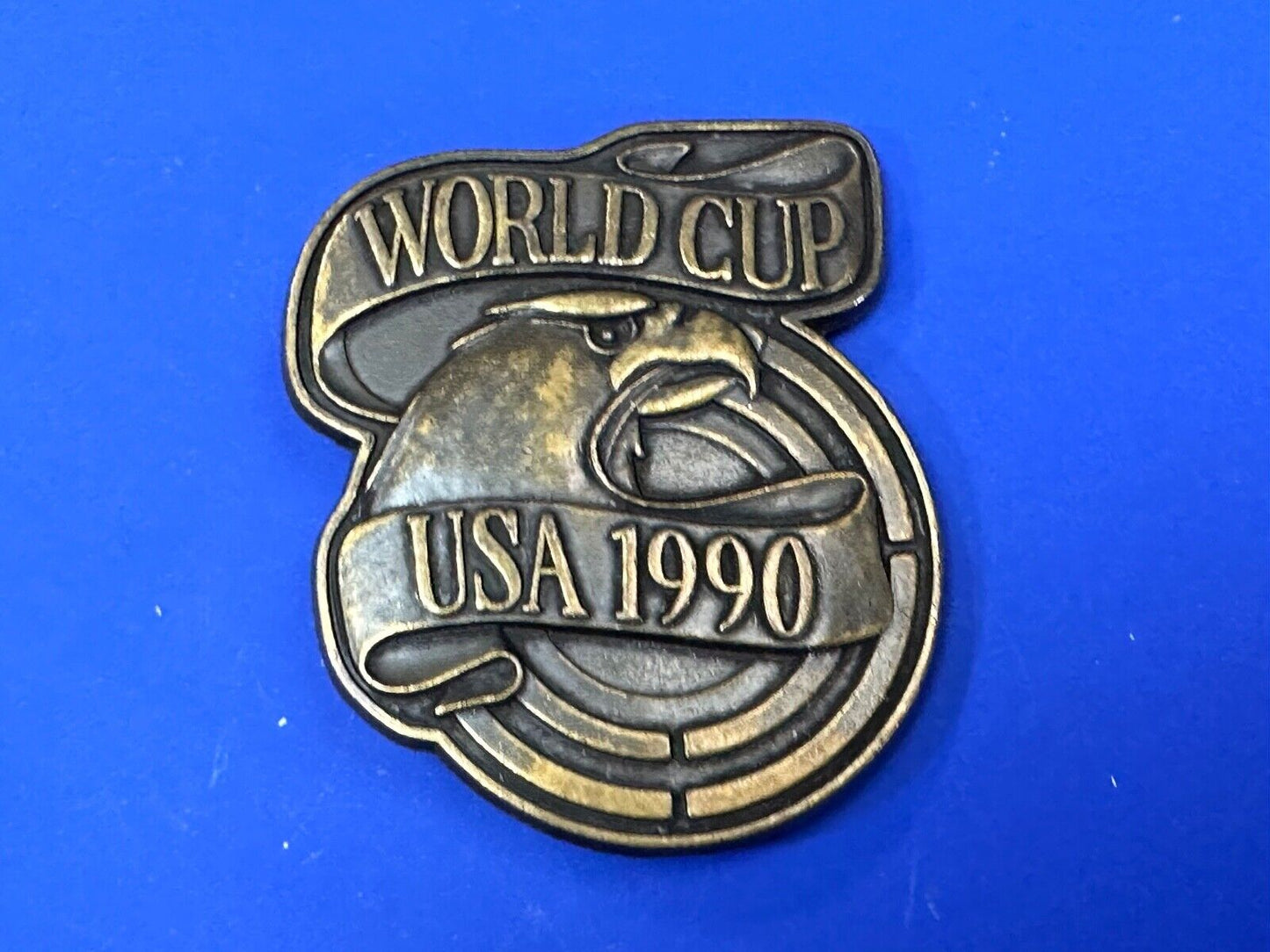 1990 USA World Cup Games Mens National Soccer Commemorative belt buckle