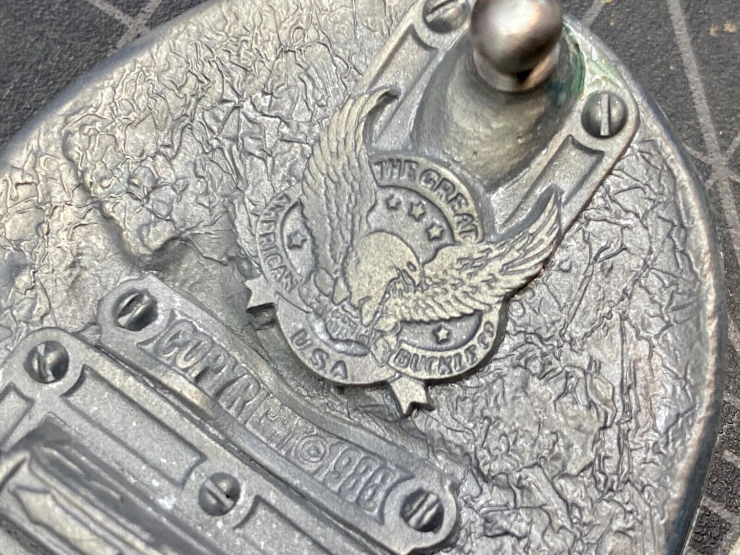 Vintage 1988 Deer Great American Belt Buckle