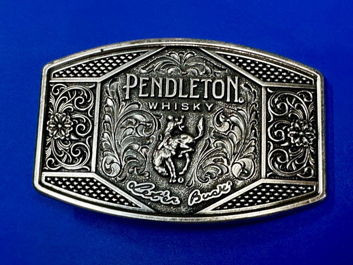 2022 Pendleton Whiskey Let'er Buck Rodeo Cowboy Montana Silversmiths Belt Buckle