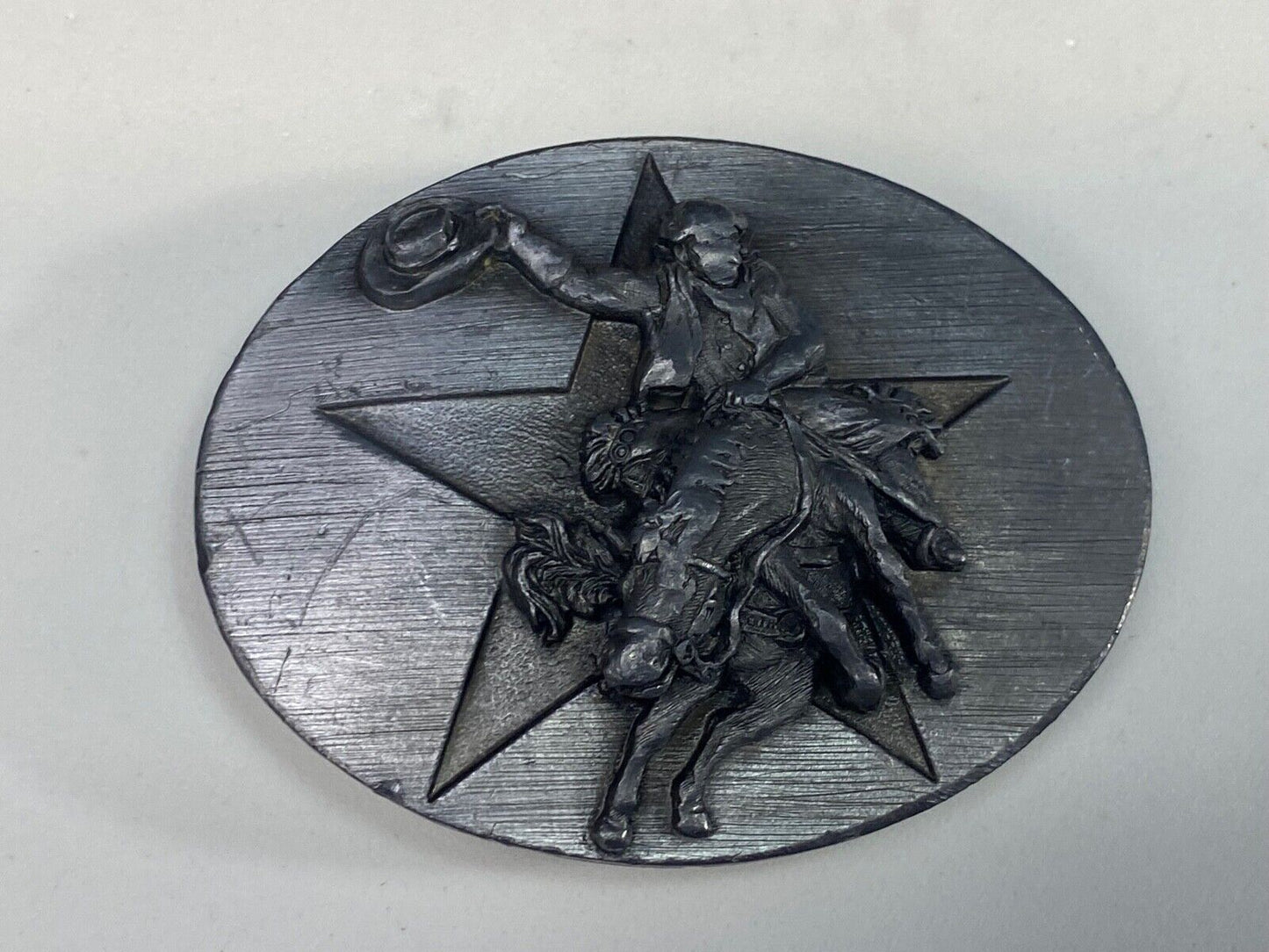 Vintage 1990'S Rodeo Star - P-66 Cowboy Western Belt Buckle By Bergamot