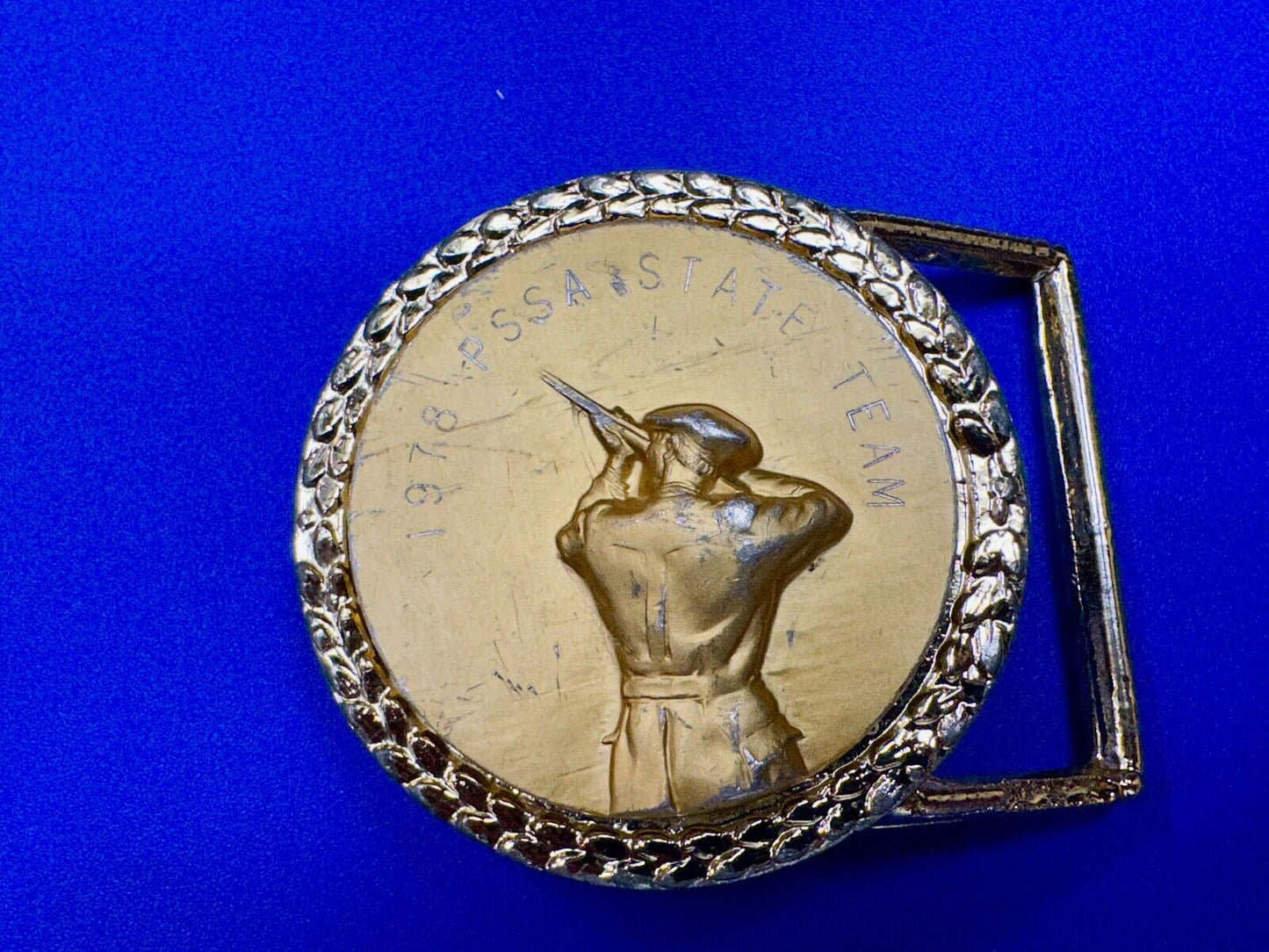 Vintage 1978 PSSA State Team shooting Rare Olympics Collectors belt buckle