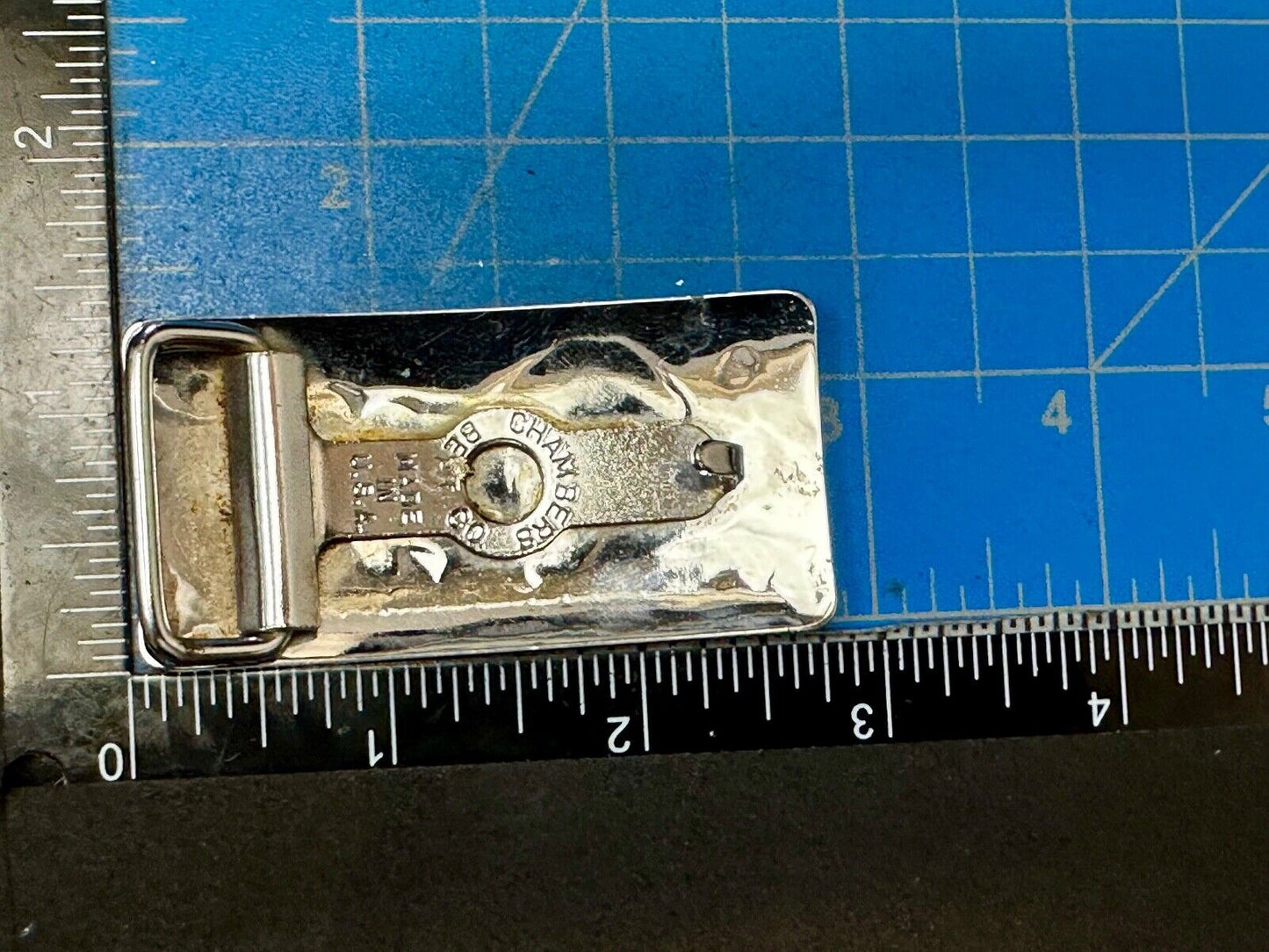 Vintage Chambers Horse Running Mustang W/ Arrows nickel silver Belt Buckle