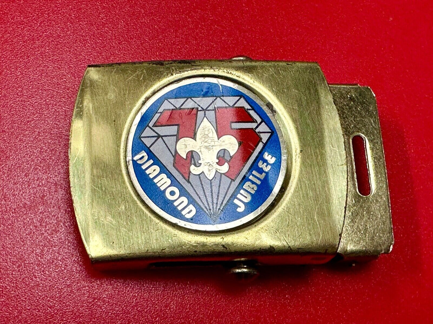 Vintage BSA Diamond Joublee 75 year celebration USA made belt buckle