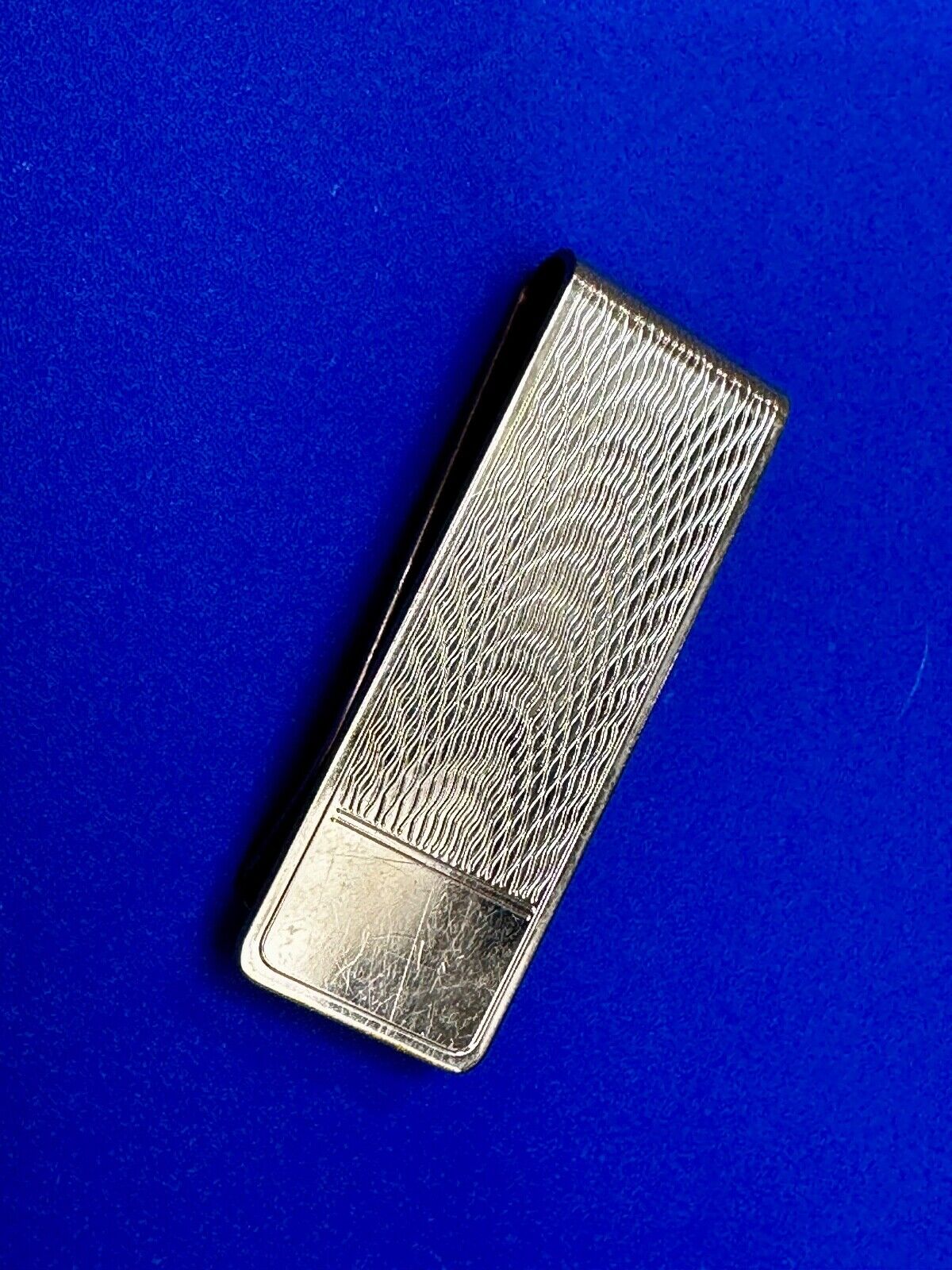 Vintage B.A.Ballou Gold B.A.B. Overlay Engraved Money Clip Holder