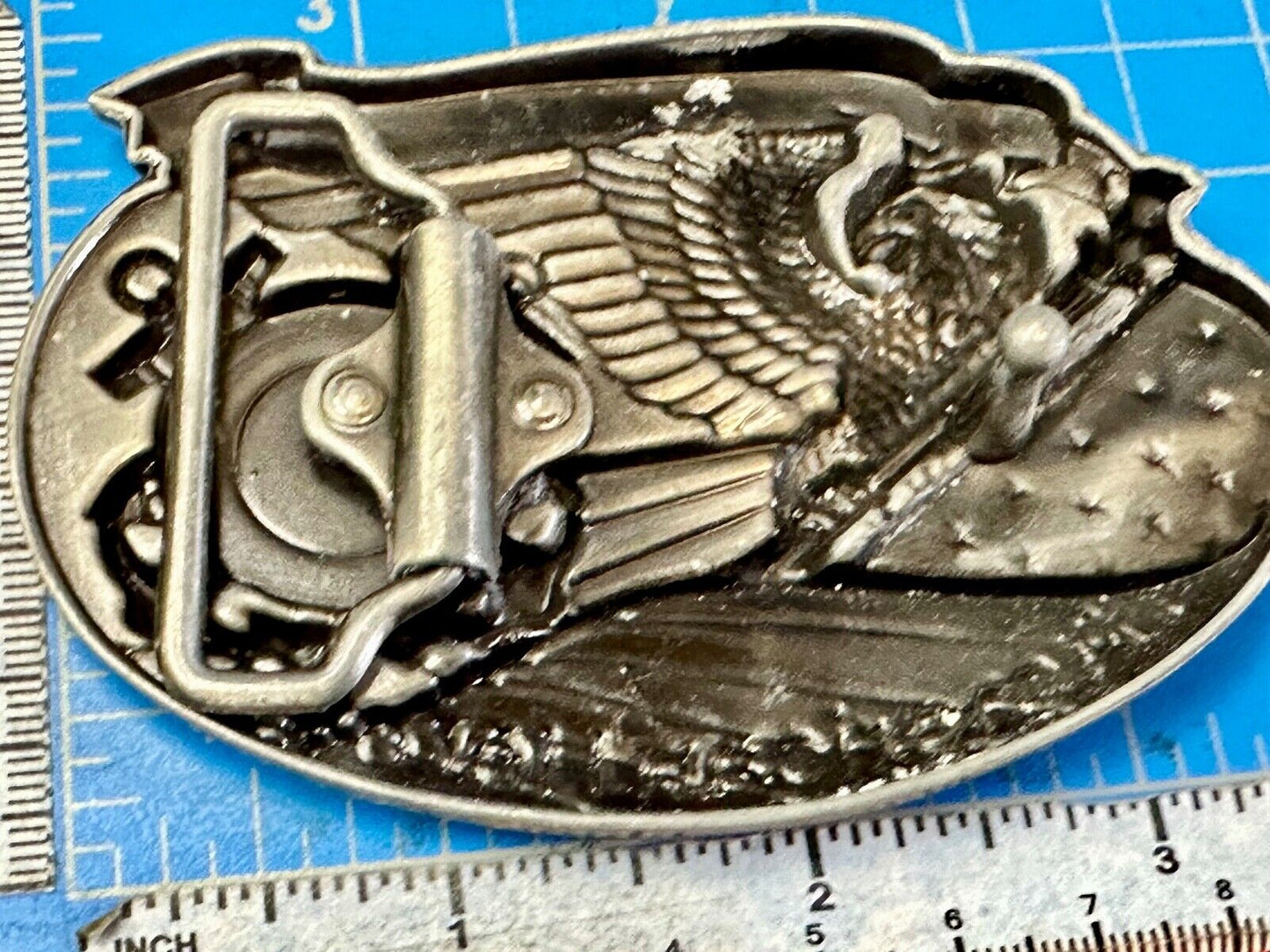 The US Coastguard raised dimensional belt buckle America's Heroes