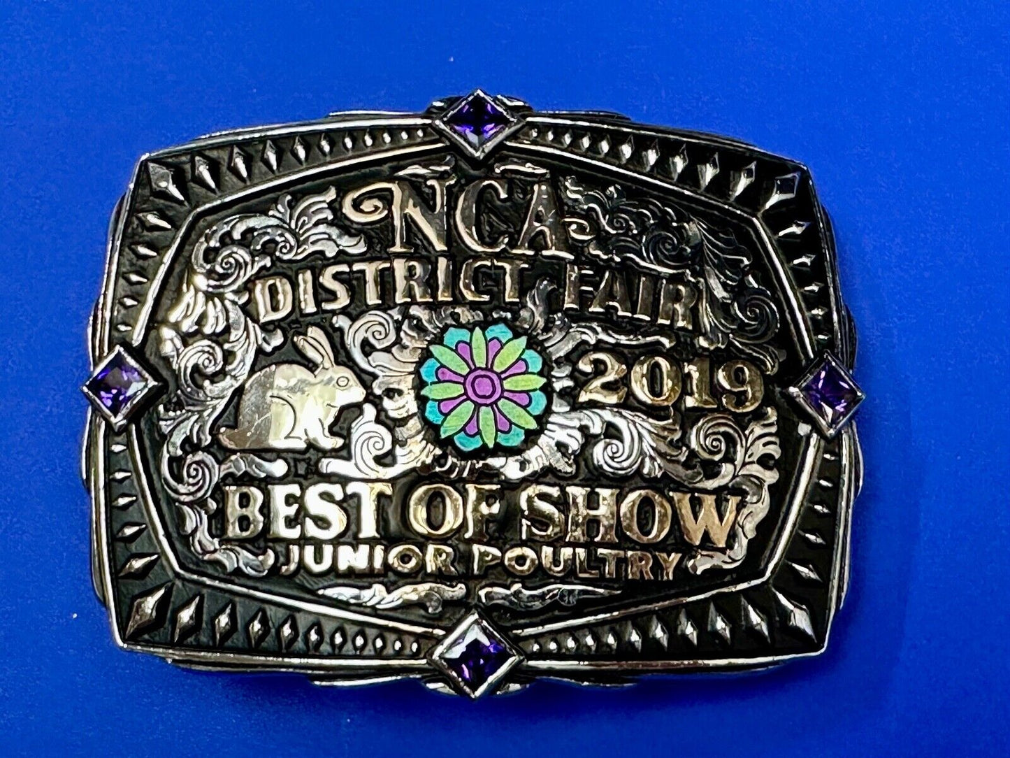 Best of Show JR poultry Trophy NCA District Fair 2019 Arkansas belt buckle By KS
