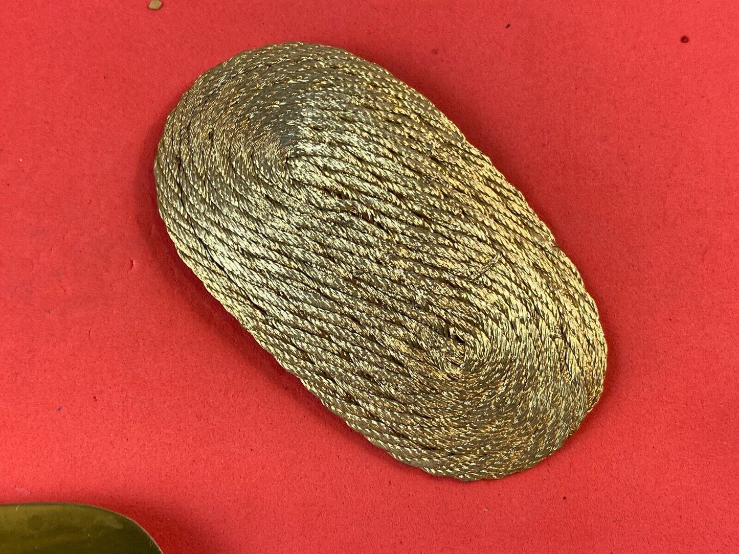 Artisan Rope Braided Wrapped Pattern Oval Hair Clip, Buckle, Made in Greece