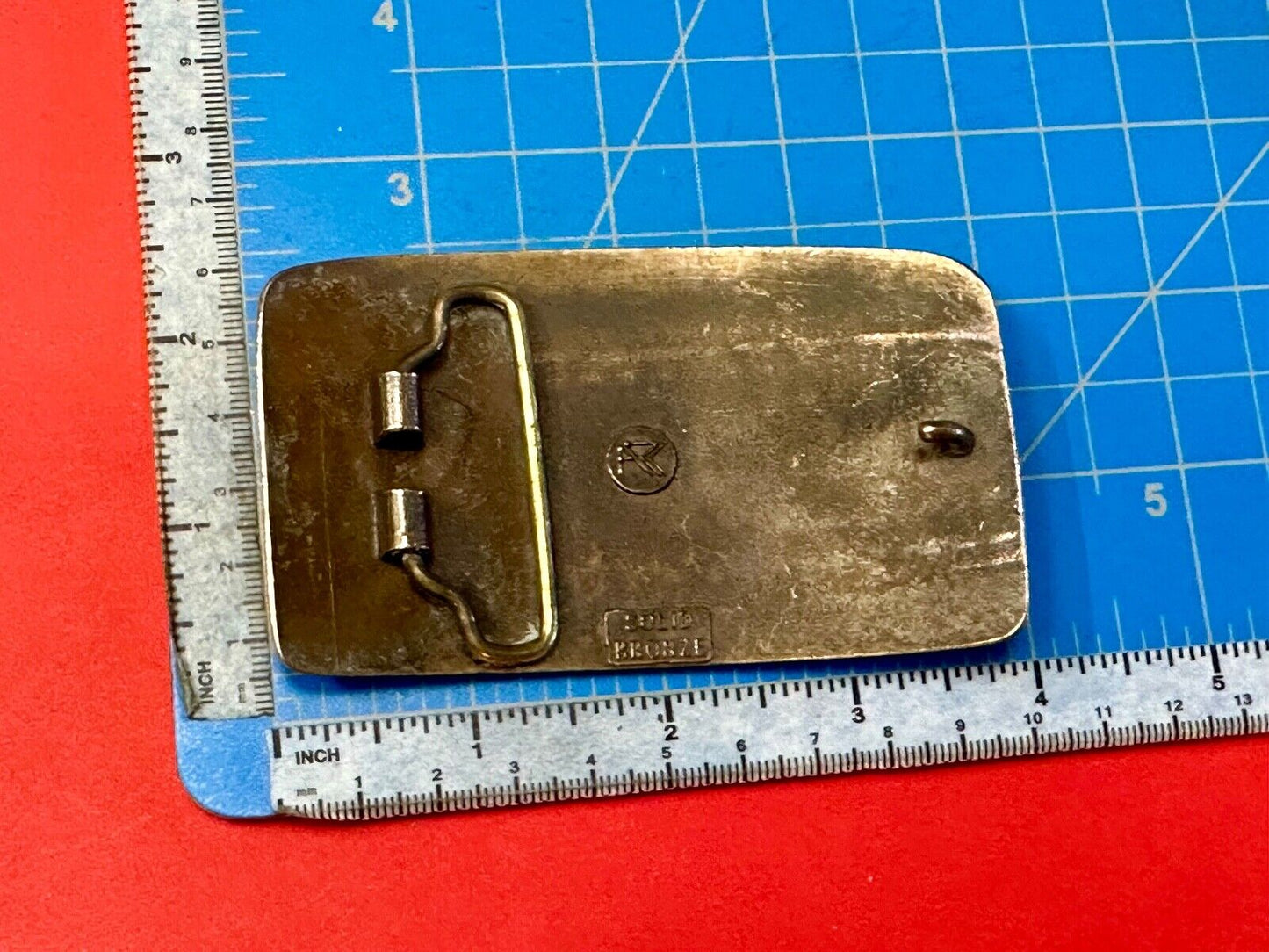 The Waggoners Vintage Trucking company advertising solid bronze belt buckle
