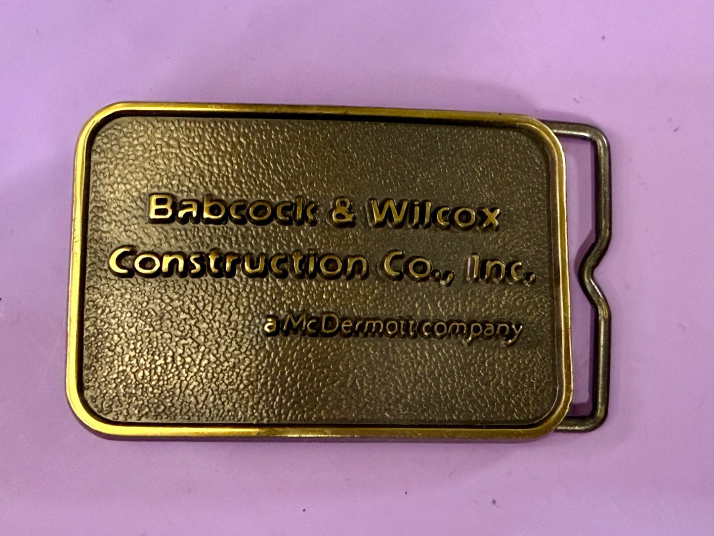 Babcock & Wilcox Construction Co. Commemorative Solid Brass Jadco Belt Buckle