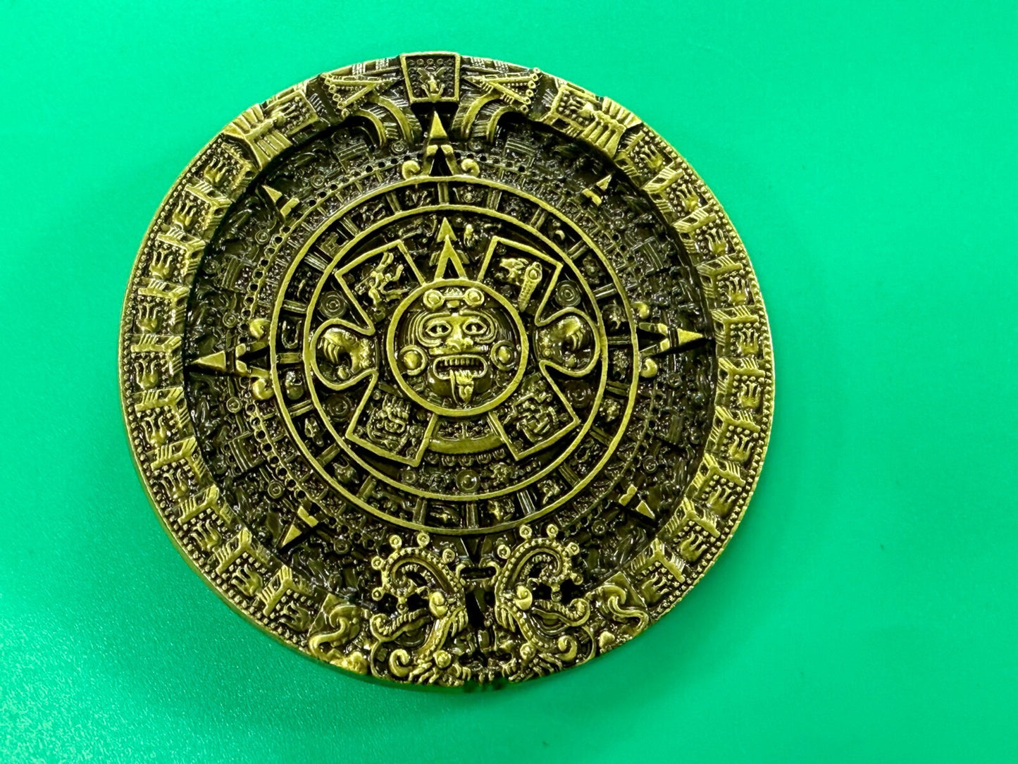 Aztec Mayan Mexican Calendar Native Indian Calendario DEL SOL Belt Buckle