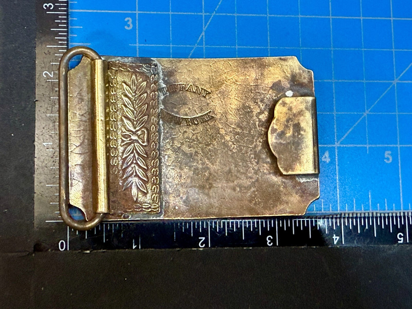 TEXAS Railroad Train Engine TIFFANY NY Wells Fargo & Company Belt Buckle