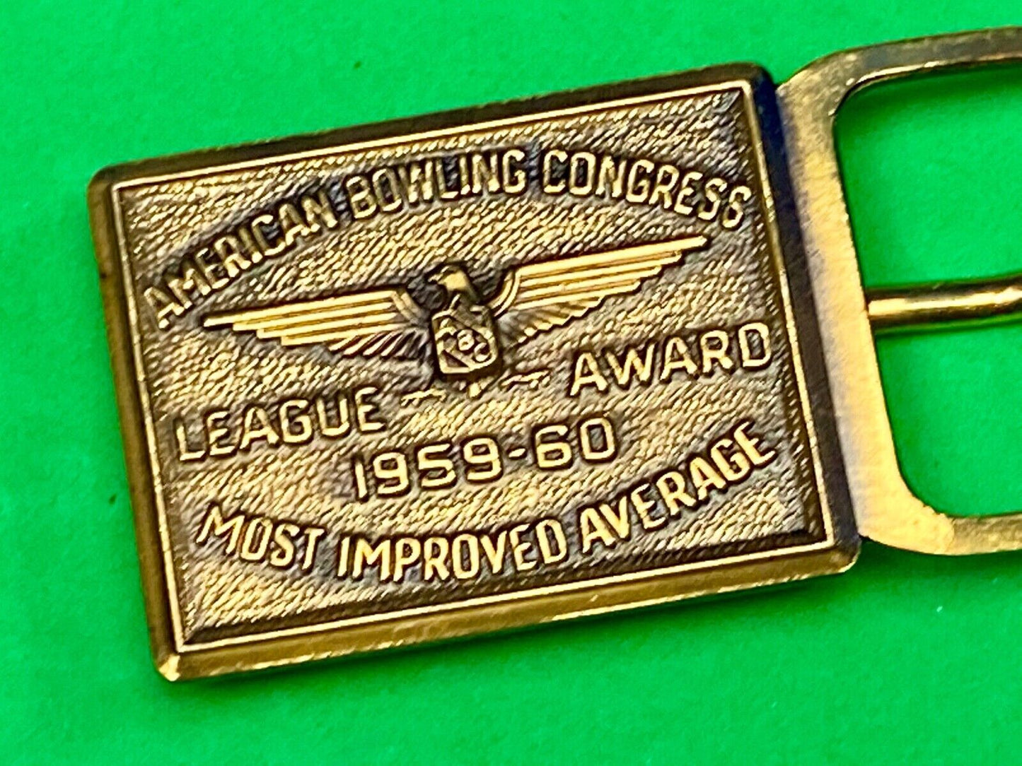 Vintage Belt Buckle 1959 - 60 ABC League Award Bowling - Most Improved Average