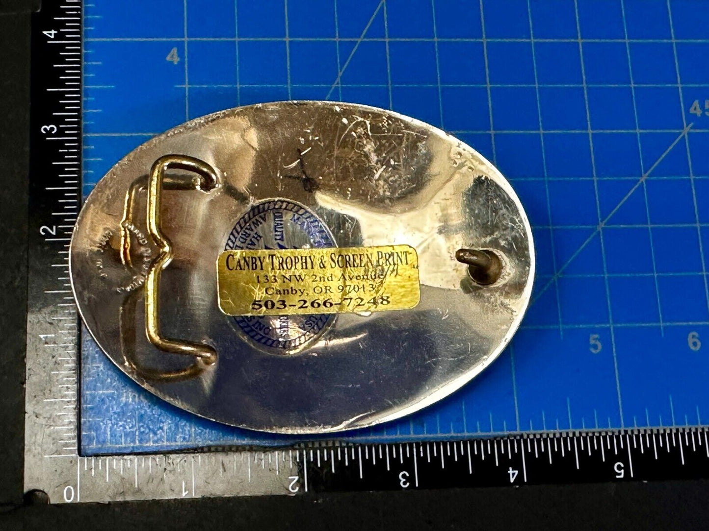 Berkshire Gilt Pig Breed Show Champion Ribbon Trophy Award Design Belt Buckle