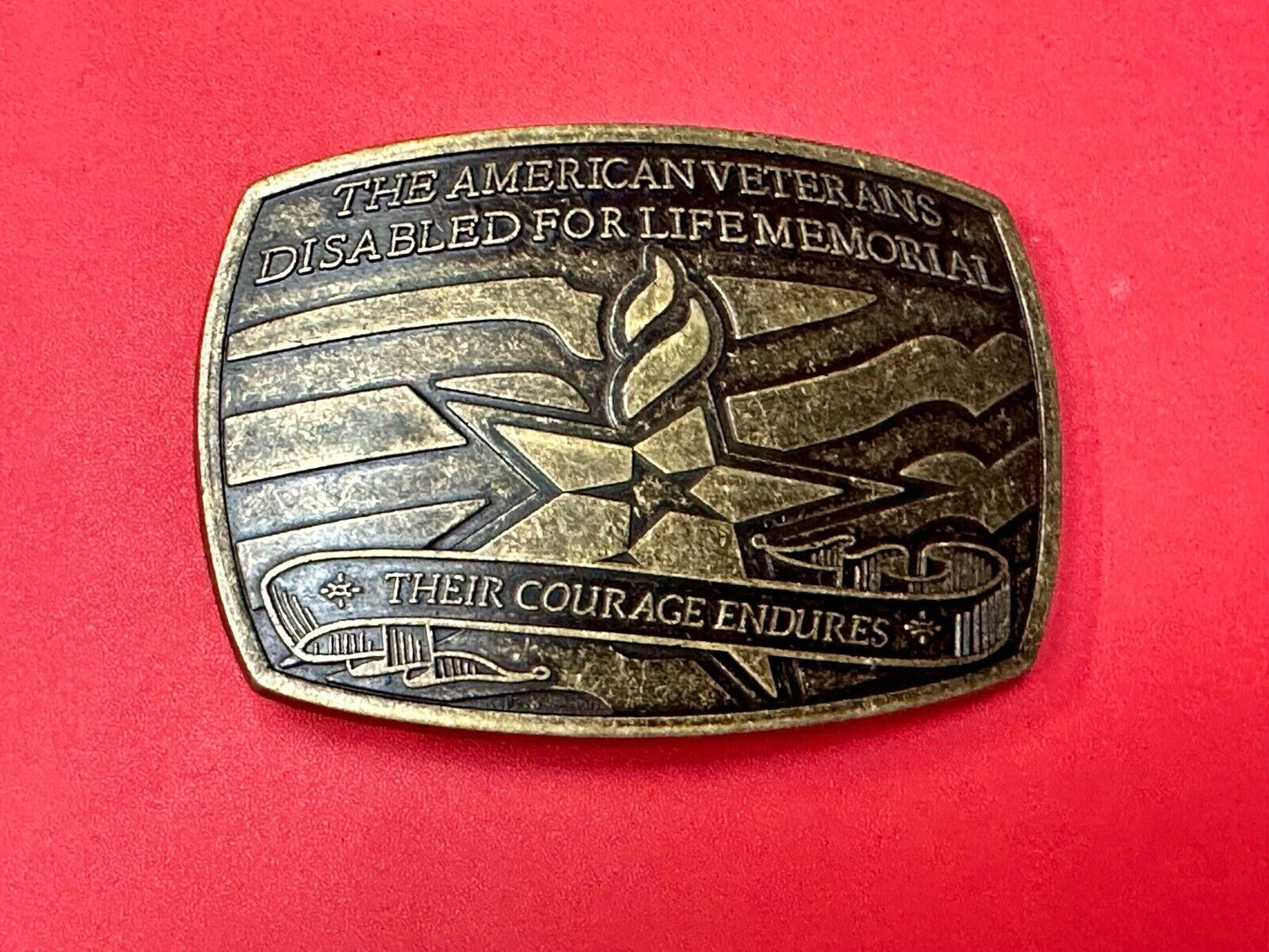 The Veterans Disabled for life Memorial - Their Courage Endures Belt Buckle
