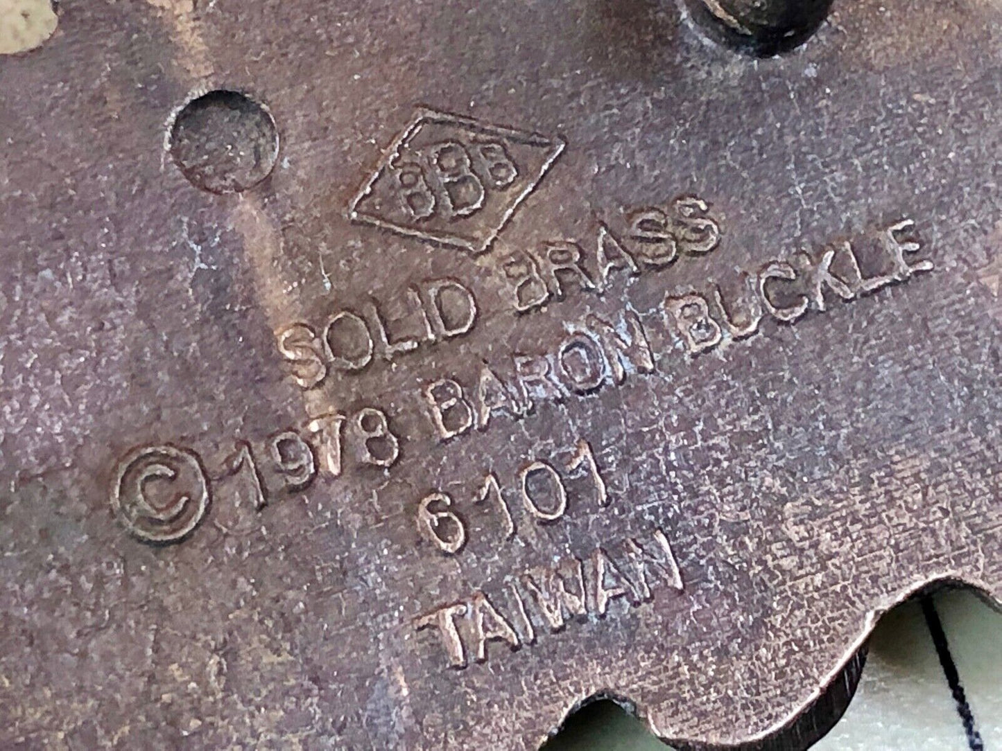 Vintage 1976 Steam Locomotive Rr Western Rail Road Brass Belt Buckle By Baron