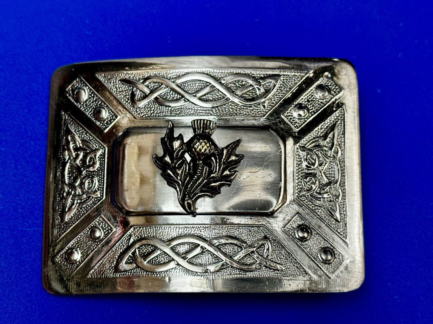Bird? Eagle? Native American? Unknown Two Tone Rectangular Vintage Belt Buckle