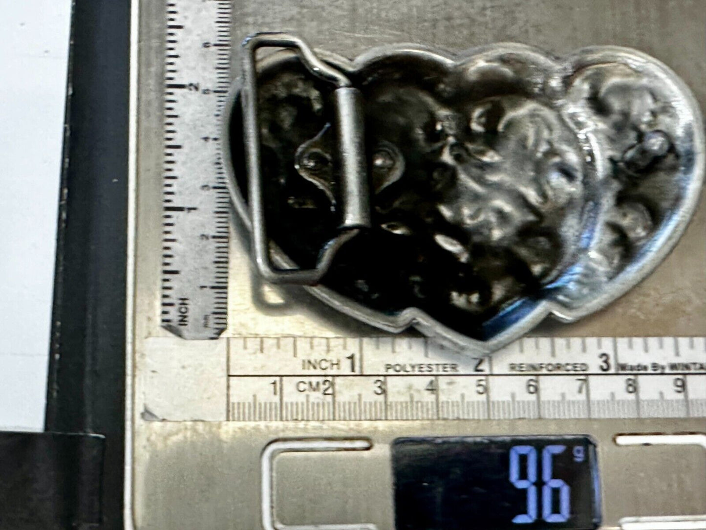 Three Heart Shaped Western Cutout Two Tone Cowgirls Belt Buckle
