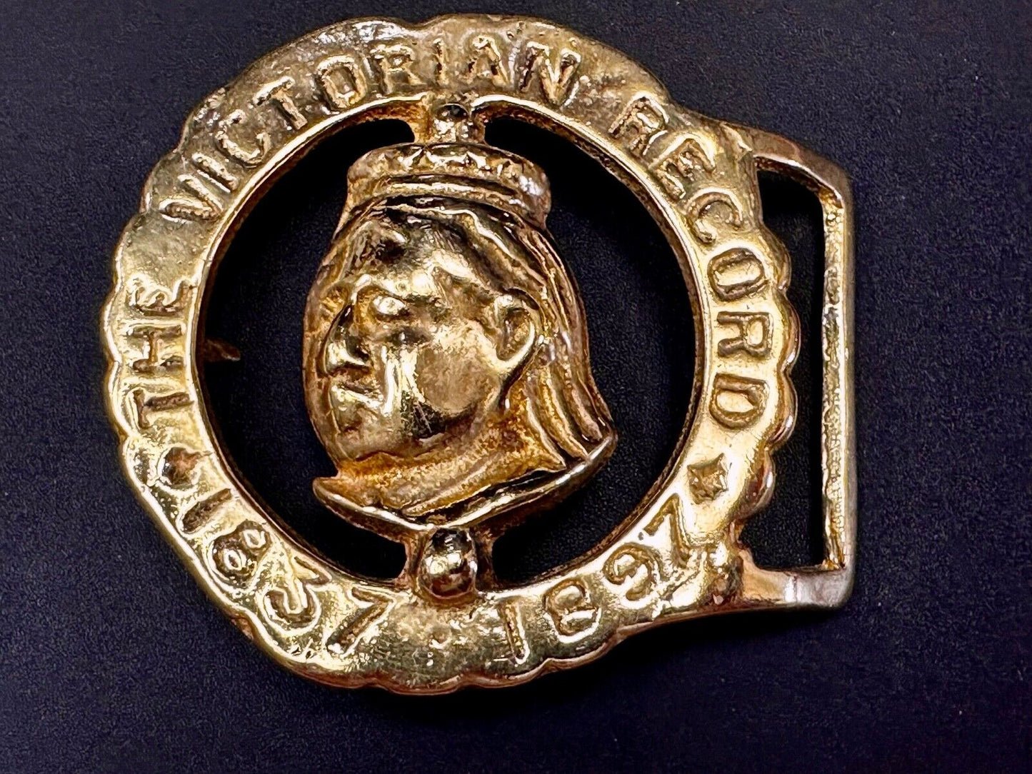 The Victorian Record Queen Victoria Royalty Horse Medallion Belt Buckle